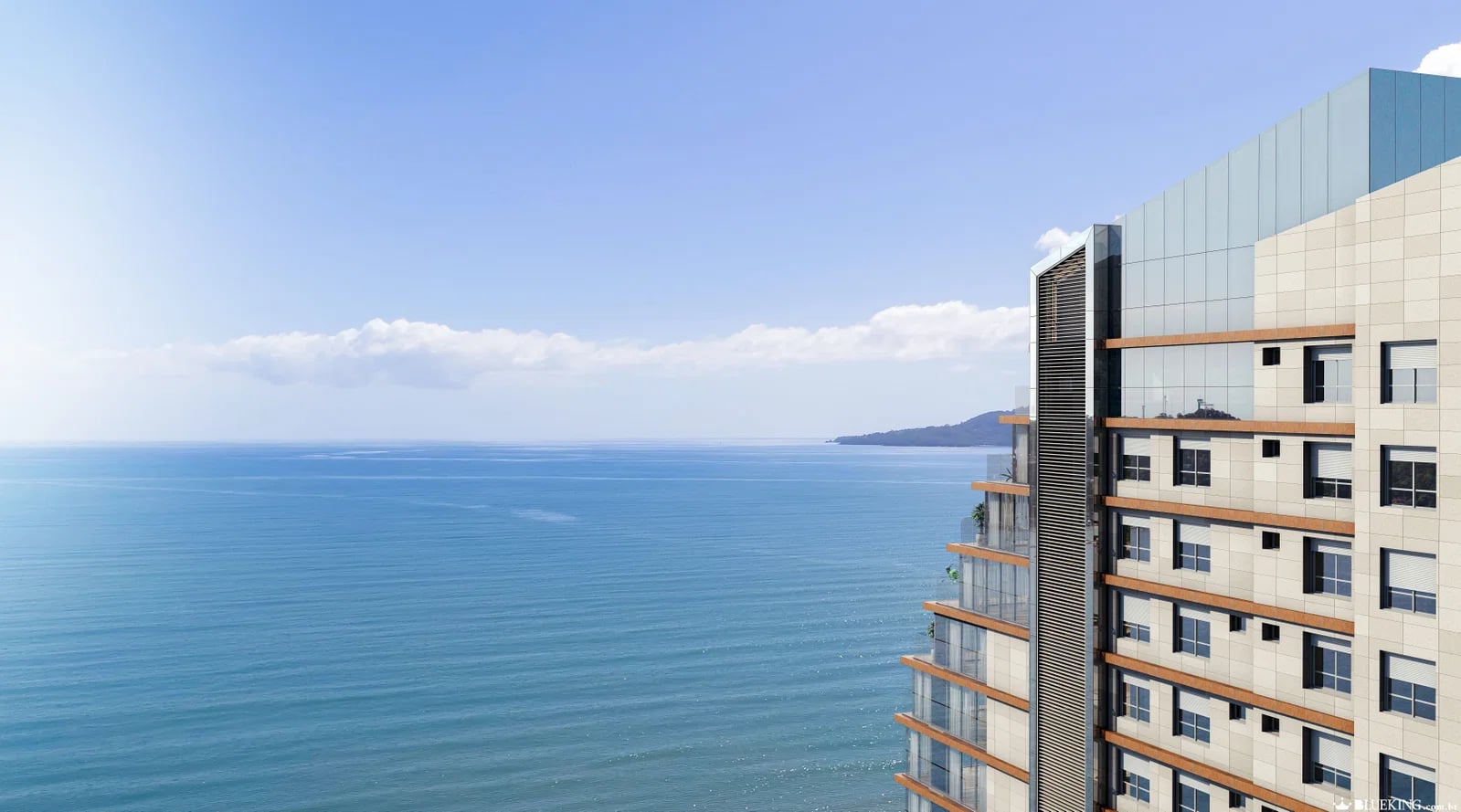 Fachada do Sunny Coast em detalhe