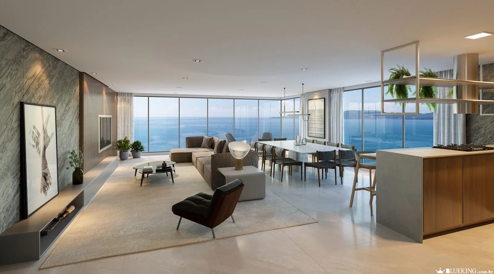 Living do apartamento tipo do Sunny Coast